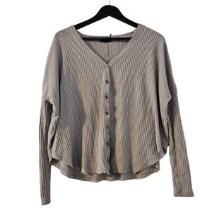 Urban Outfitters Out from under women's grey button front top
